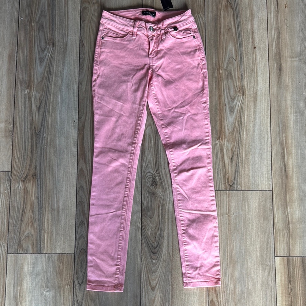 BEBE Bright Pink Skinny Jeans